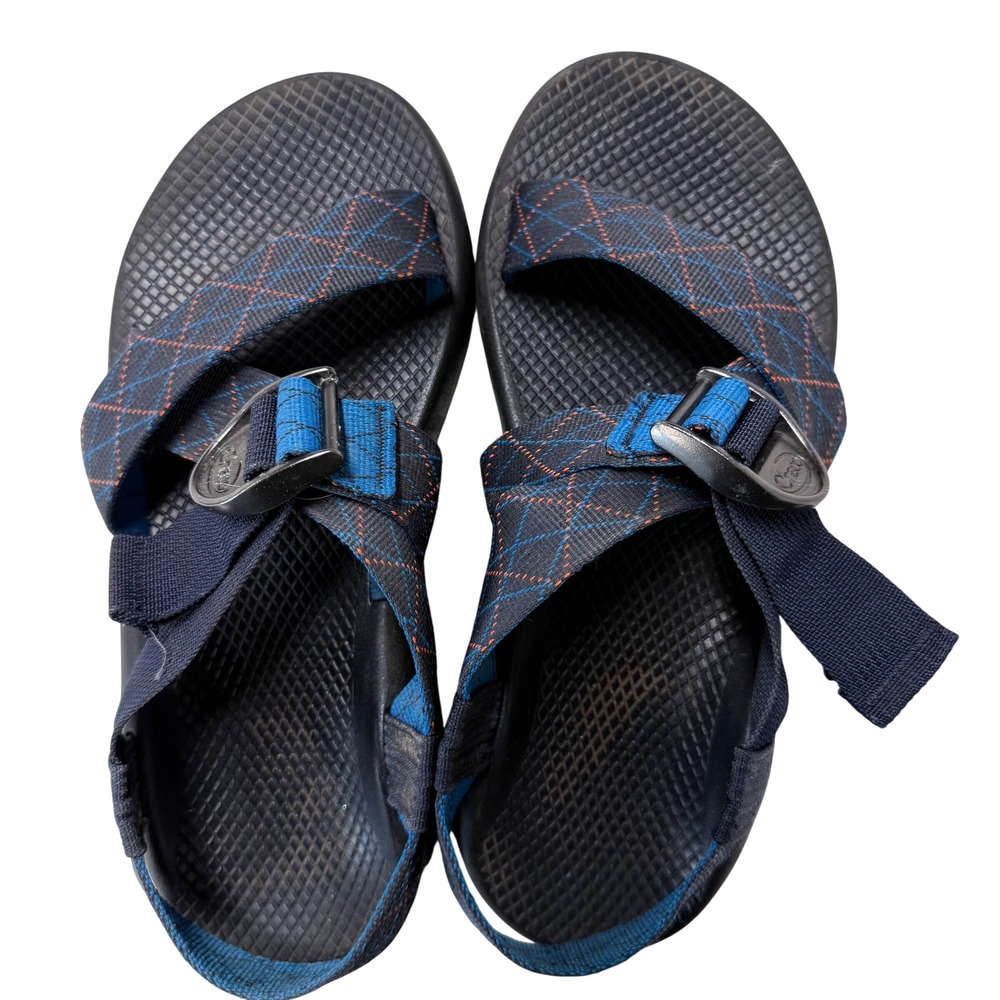Chaco Z1 Classic Mens Sandals Navy Blue Orange Diamond Straps Sport Hiking M9
